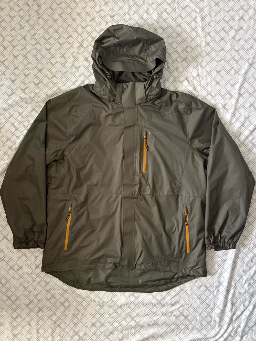 Men's Mountain Warehouse Olive Green Waterproof Hooded Jacket